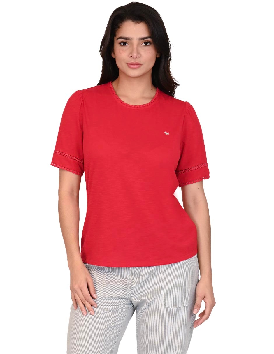 Playera manga corta Jordania cuello redondo para mujer 1